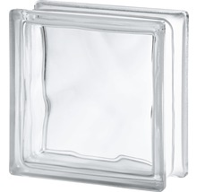 Luxfera vlnka 19 x 19 x 8 cm, sklenená tvárnica číra-thumb-0