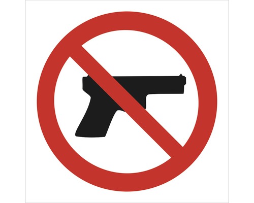 Samolepka "Zákaz vstupu so zbraňou" 92x92 mm