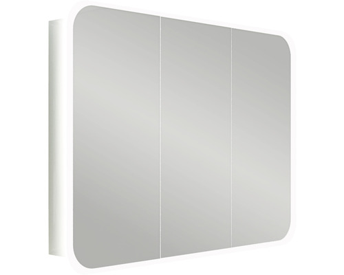 Zrkadlová skrinka s tromi dvierkami a osvetlením