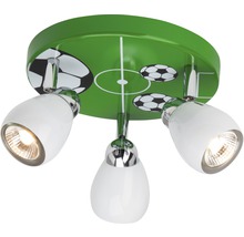 Stropné svietidlo s motívom futbalového ihriska a tromi svetlami