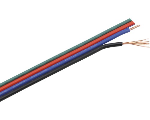 Plochý kábel RGB 4 x 0,3 mm2, AWG24