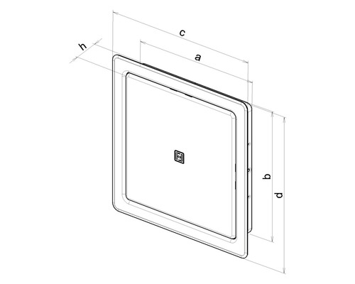 Technický nákres revízneho uzáveru s rozmermi.