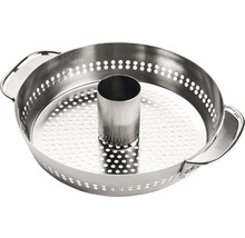 Nerezový pekáč na hydinu Weber so stredovou nádobou
