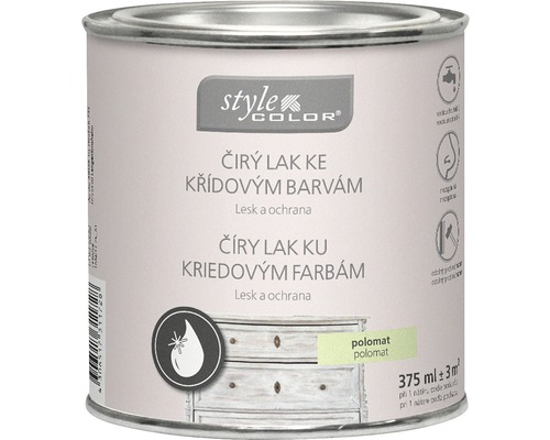 Číry lak StyleColor ku kriedovým farbám polomatný 0,375 l