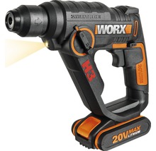 Akumulátorové vŕtacie kladivo Worx Hammerforce s LED svetlom