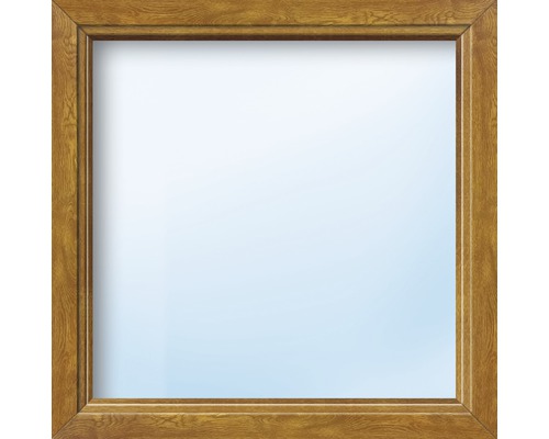 Plastové okno fixné zasklenie ARON Basic biele/zlatý dub 550x400 mm (neotvárateľné)