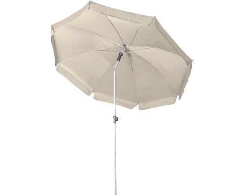 Béžový slnečník s bielym rámom