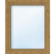 Plastové okno jednokrídlové ARON Basic biele/zlatý dub 1150 x 1300 mm DIN ľavé-thumb-0