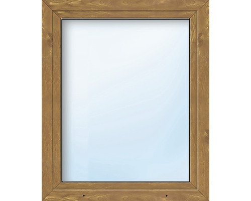 Plastové okno jednokrídlové ARON Basic biele/zlatý dub 750 x 900 mm DIN pravé