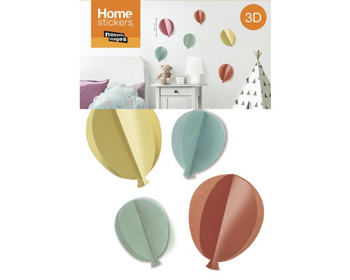 Nouvelles Images Home Stickers 3D samolepky na stenu s balónikmi v detskej izbe
