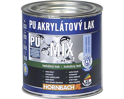 Mix PU Akrylátový lak 750ml hedvábný lesk A-0