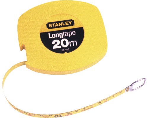 Žltý zvinovací meter s dĺžkou 20 metrov