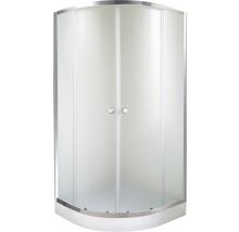 Štvrťkruhový sprchový kút Holiday 90x90 cm matné sklo dvojkrídlové dvere-thumb-0