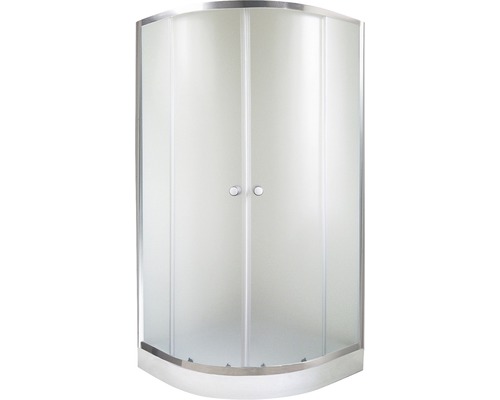 Štvrťkruhový sprchový kút Holiday 90x90 cm matné sklo dvojkrídlové dvere-0