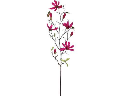 Umelá kvetina magnólia 75 cm tmavoružová