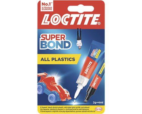 Vteřinové lepidlo LOCTITE Super Bond Ultra Plastik 2g 4ml Loctite Super Bond lepidlo na všetky plasty s aktivačným perom