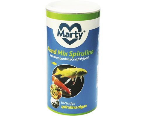 Krmivo pre jazierkové ryby Marty Pond Mix Spirulina 1 l