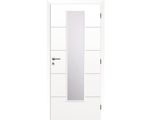 Interiérové dvere Solodoor Snow 8 presklené 90 P biela (VÝROBA NA OBJEDNÁVKU) Biele interiérové dvere so sklenenou vložkou