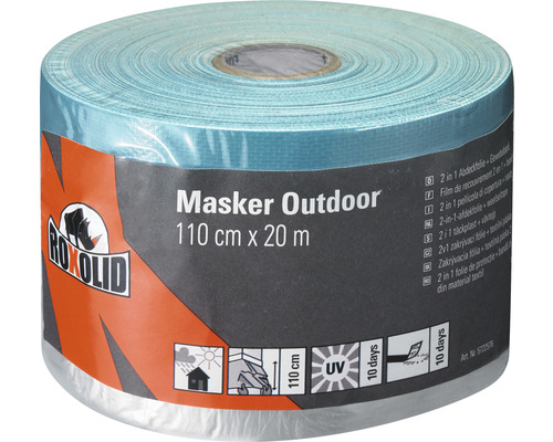 Textilná maskovacia páska s fóliou Roxolid 110 cm x 20 m Roxolid Masker Outdoor zakrývacia fólia, 110 cm x 20 m