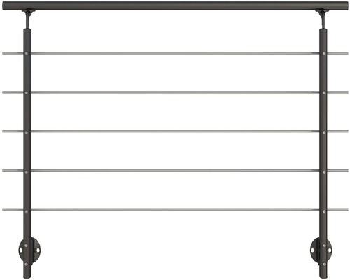 Zábradľový set Pertura 1500 mm na postrannú montáž, antracit