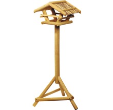 Drevené krmítko pre vtáky so stojanom do záhrady