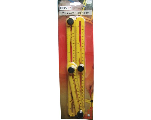 Rýsovacie paralelné čiary CON:P 2 x 25 centimetrov a 2 x 12 centimetrov v balení