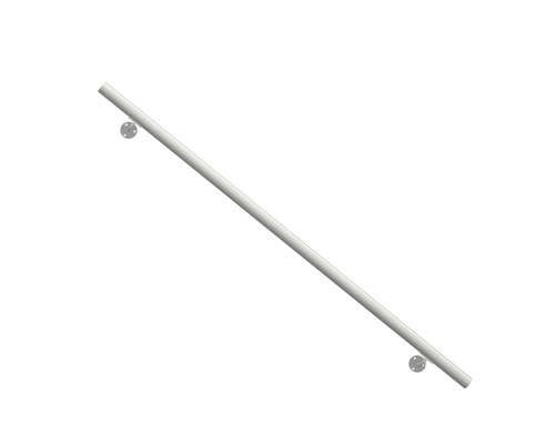 Držadlo zábradlia Pertura Ø 40 mm, 1500 mm, biele, komplet vr. príslušenstva (13) Kovové madlo na schody