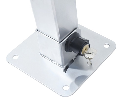 Zábranný stĺpik so zámkom a kľúčom