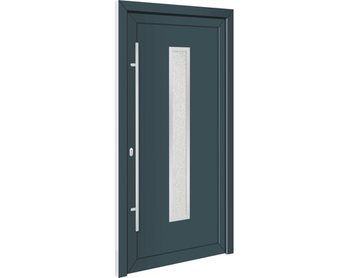 Viacúčelové dvere plastové Alabama II biele/antracitové 2100 x 1000 mm ľavé