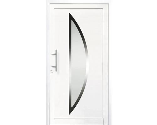 Biele interiérové dvere so sklenenou vložkou a kľučkou
