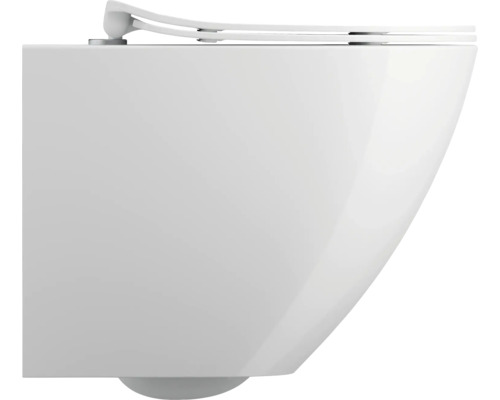 Závesné WC s WC doskou, bočný pohľad