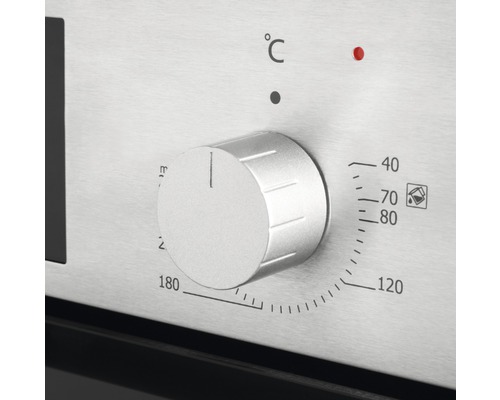 Detail otočného gombíka na nastavenie teploty na rúre