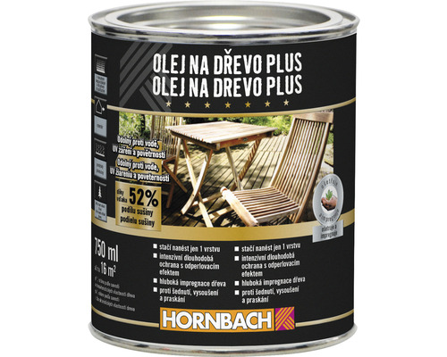 Olej na drevo plus Hornbach Douglaska 0,75 l