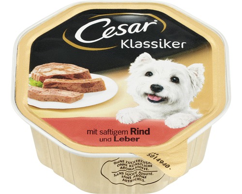 Cesar Klassiker vlhké krmivo pre psov s hovädzím mäsom a pečeňou