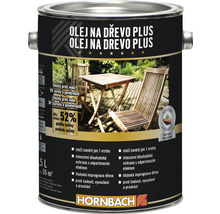 Olej na drevo Plus, plechovka, 5 litrov, pre vonkajšie použitie