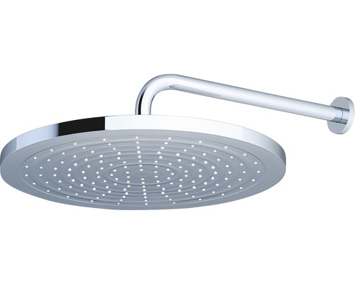 Okrúhla sprchová hlavica s nástenným ramenom