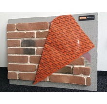 Vzorka obkladových pásikov s tehlovým vzhľadom