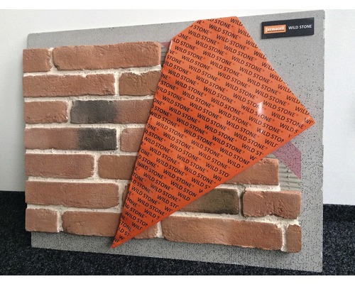 Vzorka obkladových pásikov s tehlovým vzhľadom