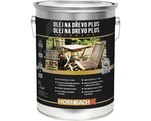 Olej na drevo plus Hornbach teak 5 l