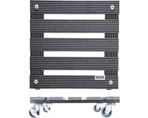 Podstavec na kvetináč z WPC s kolieskami