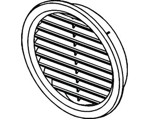 Kruhová vetracia mriežka s lamelami