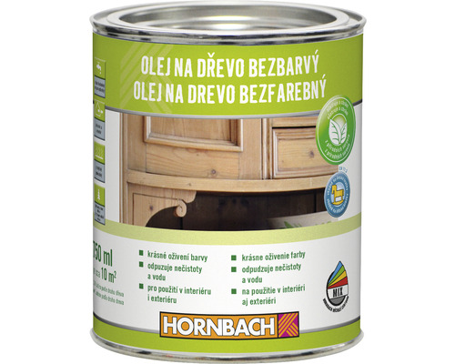 Olej na drevo Hornbach bezfarebný 0,75 l ekologicky šetrné-0