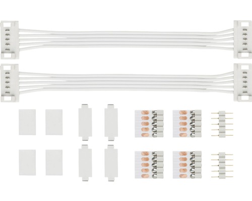 Sada konektorov pre LED pásiky s káblami, klipmi a konektormi