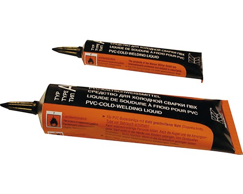 Dve tuby zváracieho prostriedku za studena na PVC