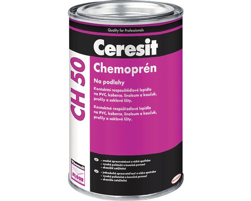 Lepidlo na podlahové krytiny Ceresit Chemoprén 1 l Ceresit Chemoprén CH 50 kontaktné lepidlo na podlahy v dóze