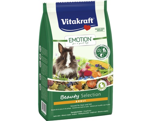 Krmivo pre králiky Vitakraft Emotion Beauty Selection Adult 600 g Vitakraft Emotion Beauty Selection Adult krmivo pre zakrslých králikov