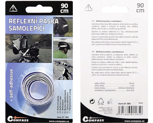 Samolepiaca reflexná páska, dĺžka 90 cm, pre zvýšenie viditeľnosti