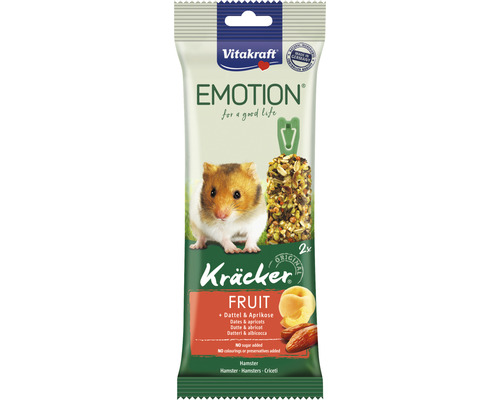 Maškrty pre škrečky Vitakraft Emotion Kräcker s ovocím 2 ks 112 g Vitakraft Emotion Kräcker Fruit pre škrečky