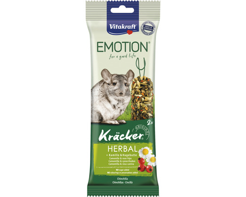 Maškrty pre činčily Vitakraft Emotion Kräcker Herbal 2 ks Vitakraft Emotion Kräcker Herbal pre činčily