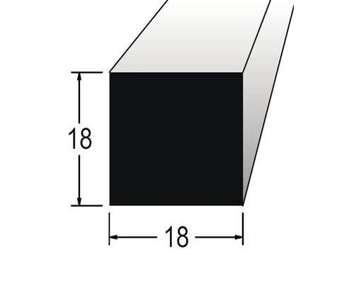 Hranolček štvorcový nastavovaný 18 x 18 x 2400 mm dub